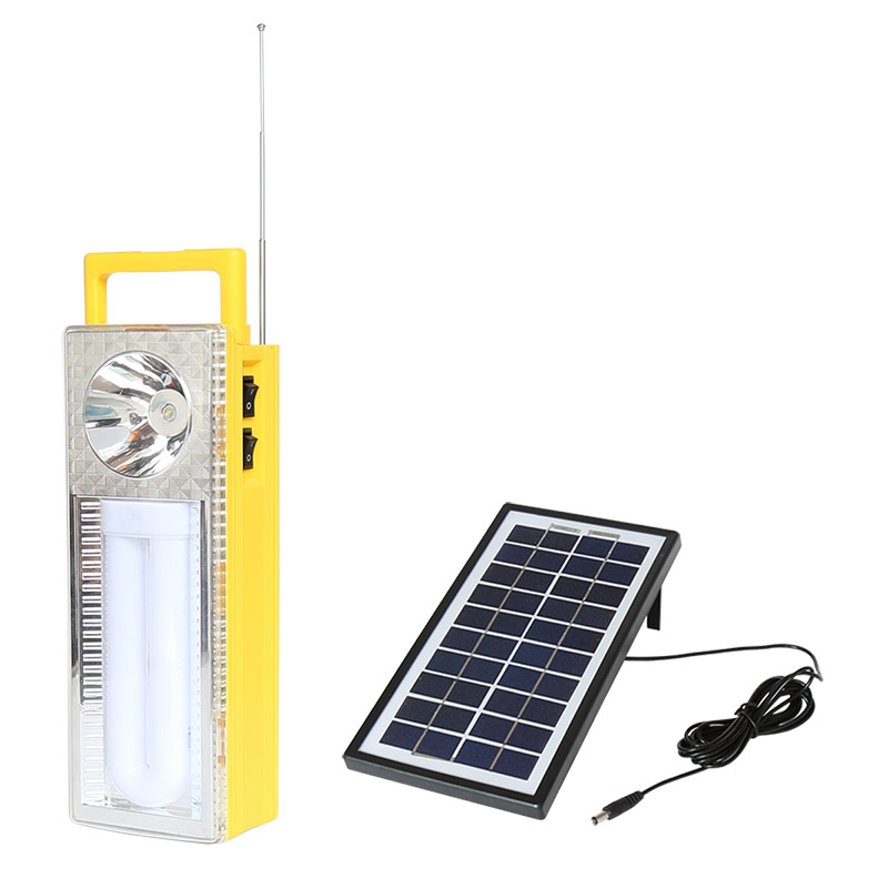 LED Mini 民用FM收音机太阳能系统灯9829